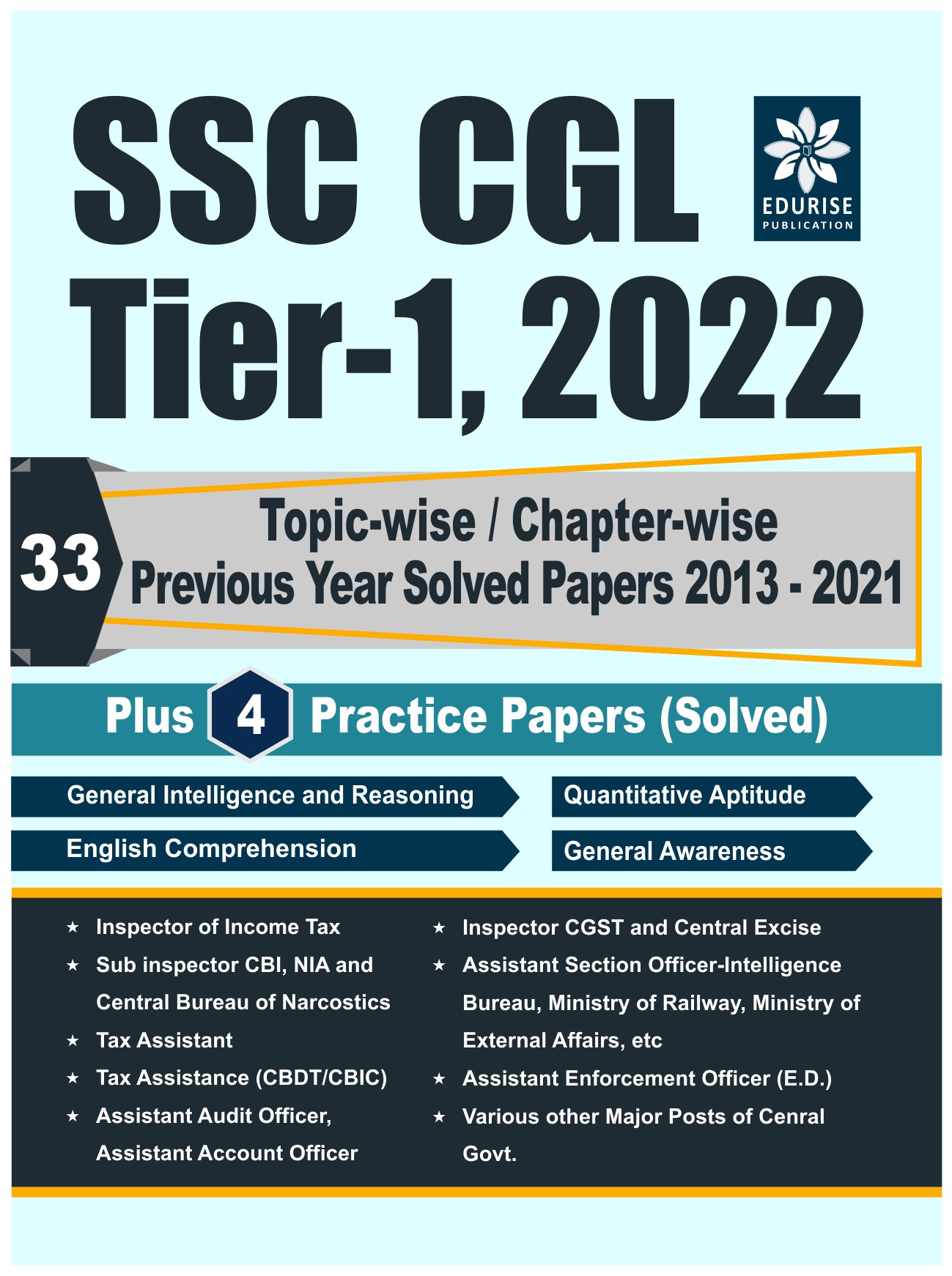 Ssc Cgl Tier 1 2022 33 Fully Solved Topic Wise Chapter Wise Previous Year Papers From 2013 To 3048